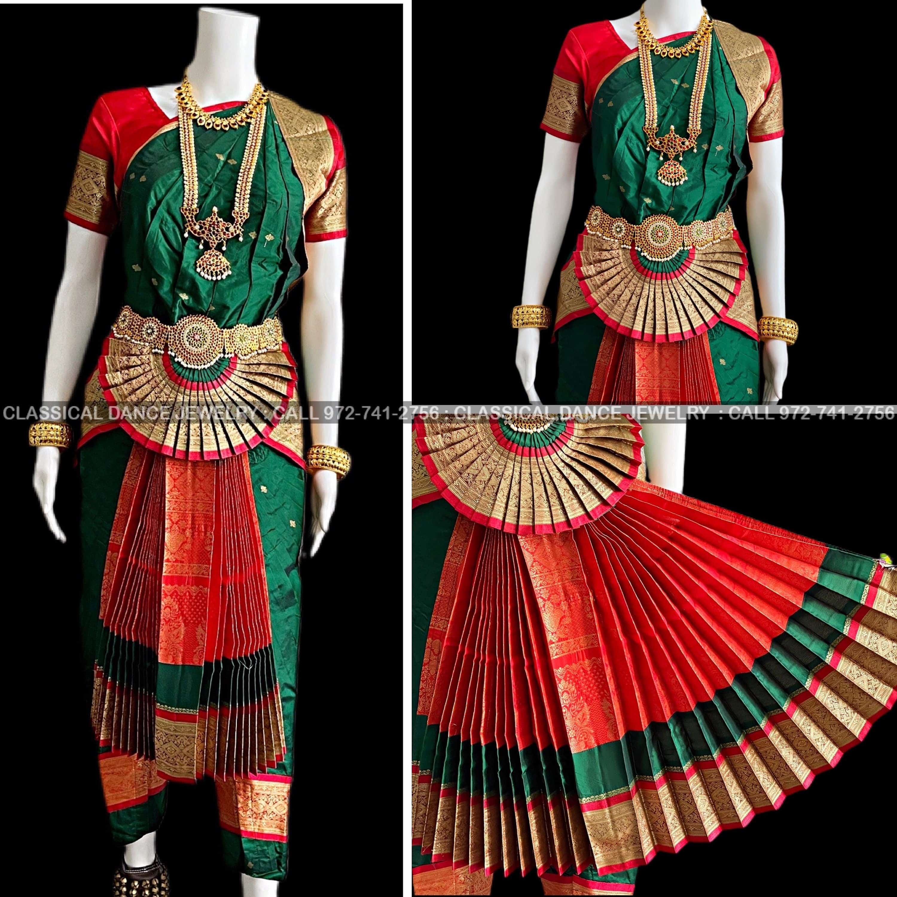 FancyDressWale Bharatnatyam Dance Dress for Girls (4-6 Years, Red) :  Amazon.in: Clothing & Accessories